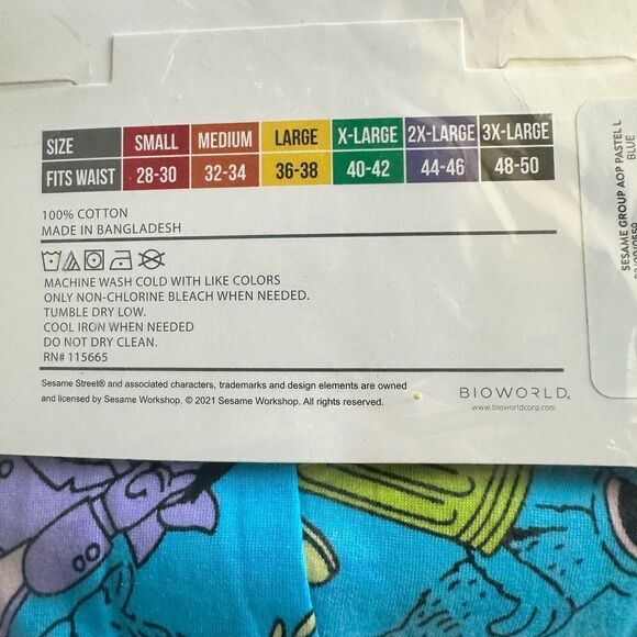 NWT Sesame Street Unisex Sleep Lounge Pants Drawstring- Size XL - Picture 4 of 4